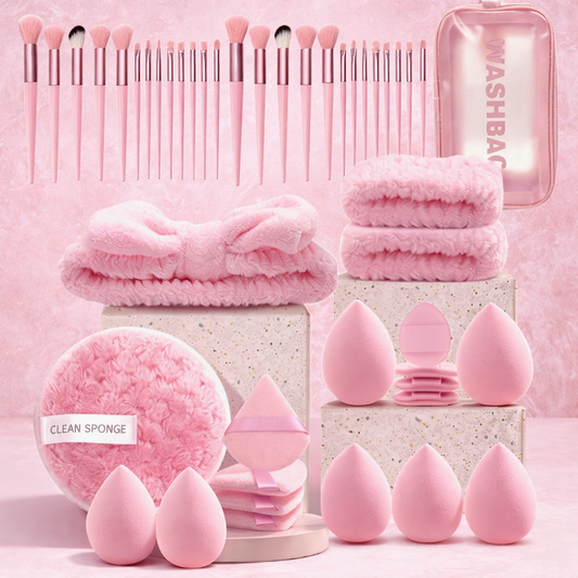 SET PENNELLI MAKE-UP E ACCESSORI LUXURY 47 PEZZI